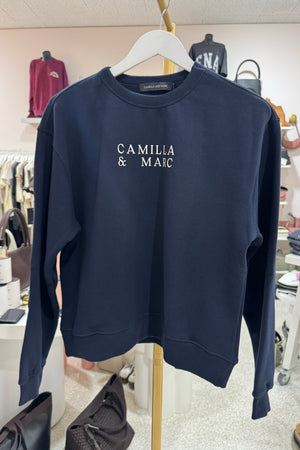 C&M Camilla & Marc Era Graphic Sweater | Navy/Whte
