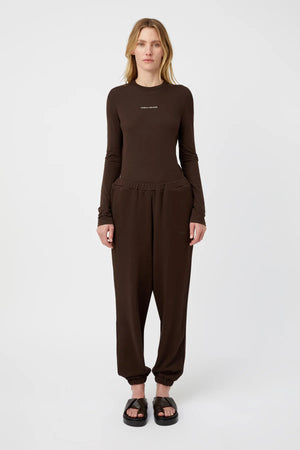 C&M Camilla & Marc Tia Logo Track Pant | Bitter Chocolate