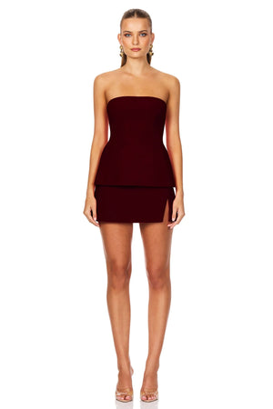 Nookie Caroline Mini Skirt | Wine