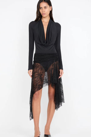 Bec + Bridge Sonnie Cowl Bodysuit | Black