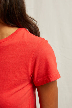 Perfect White Tee Lisa Slim Crew Tee | Poppy Red