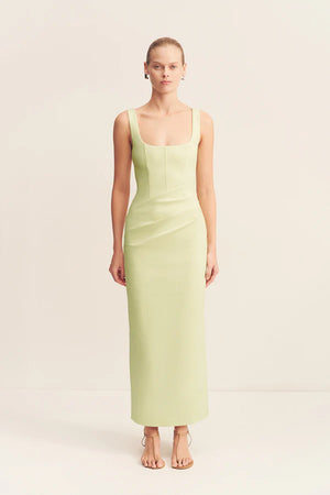 Shona Joy Lani Structured Midi Dress | Pistachio