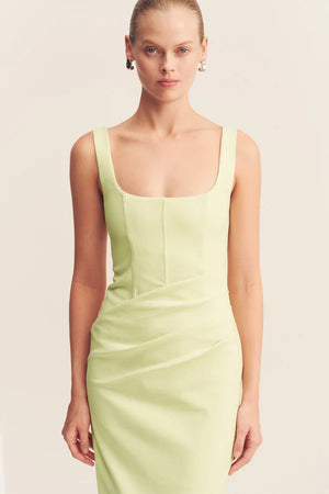 Shona Joy Lani Structured Midi Dress | Pistachio
