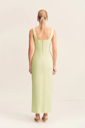 Shona Joy Lani Structured Midi Dress | Pistachio