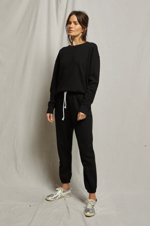 Perfect White Tee Tyler Pullover Sweatshirt | True Black