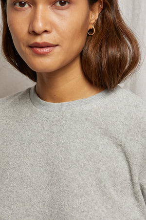 Perfect White Tee Eve Loop Terry Tee | Heather Grey