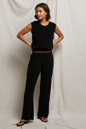 Perfect White Tee Katie Pant | True Black