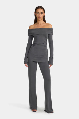 Ownley Else Jersey Top | Charcoal