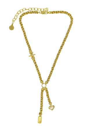 Mountain & Moon Cassia Necklace | Gold