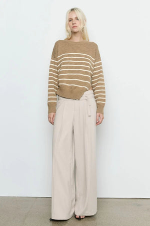Sovere Solene Stripe Knit Jumper | Pecan / Vanilla