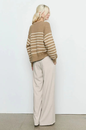 Sovere Solene Stripe Knit Jumper | Pecan / Vanilla