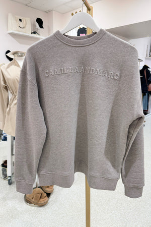 C&M Camilla & Marc Polaris Logo Crew | Dappled Grey