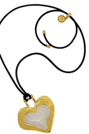 Mountain & Moon Olympia Necklace | Gold Pearl