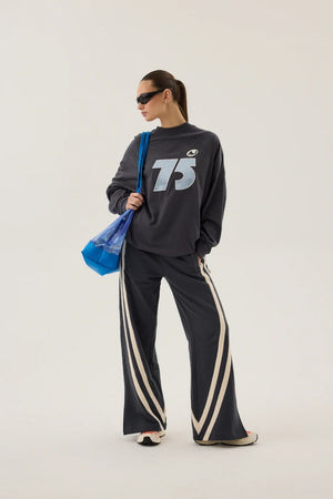 Araminta James Daytona Long Sleeve Top | Washed Black