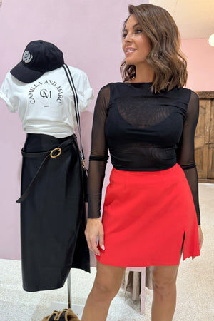 Nookie Caroline Mini Skirt | Red