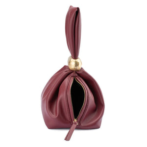 Olga Berg The Lenni Pouch Bag | Burgandy