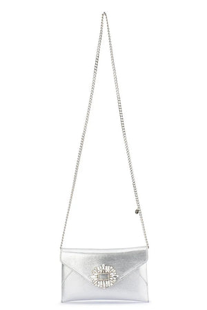 Olga Berg The Antonia Envelope Clutch Bag | Silver