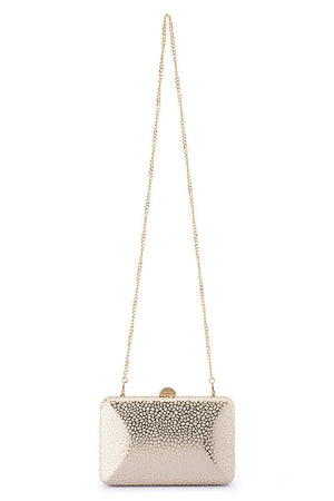 Olga Berg The Frankie Embossd Clutch | Natural