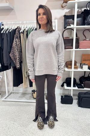 C&M Camilla & Marc Polaris Logo Crew | Dappled Grey