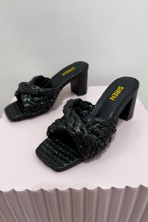 Siren Shoes Rudy Raffia Mule | Black