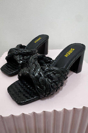 Siren Shoes Rudy Raffia Mule | Black