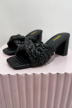 Siren Shoes Rudy Raffia Mule | Black