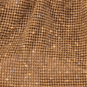 Olga Berg The Jessie Crystal Mesh Pouch | Bronze