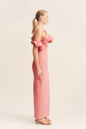 Shona Joy Campbell Ruffle Draped Maxi Dress | Bubblegum