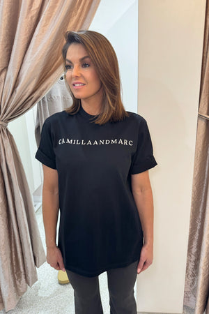 C&M Camilla & Marc Capella Oversized Logo Tee| Black