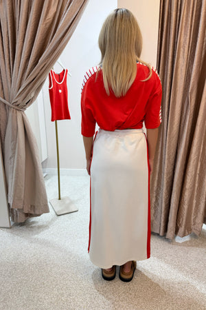 Araminta James Rico Oversized Tee | Apple Red