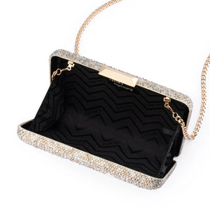 Olga Berg The Shira Hotfix Clutch | Champagne