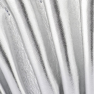 Olga Berg The Hollie Pleated Clutch Bag | Silver