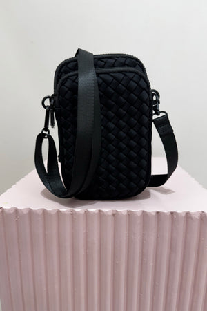 Sol And Selene Divide And Conquer Woven Cross Body Bag | Black