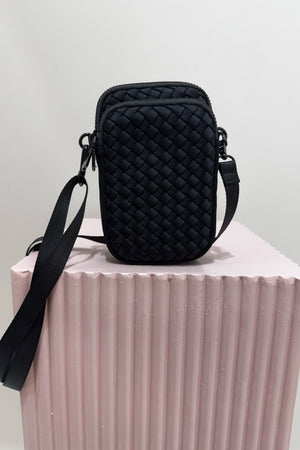 Sol And Selene Divide And Conquer Woven Cross Body Bag | Black