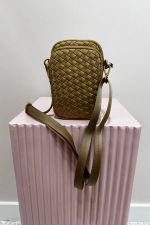 Sol And Selene Divide And Conquer Woven Cross Body Bag | Nude