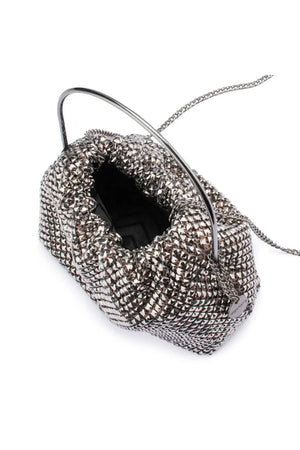 Olga Berg The Whitney Crystal Top Handle Clutch Bag | Bronze