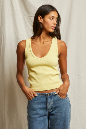Perfect White Tee Maria V Neck Blondie Tank | Banana