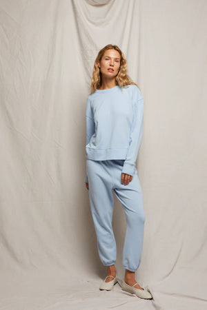 Perfect White Tee Johnny French Terry Easy Sweat Pant | Sky Blue