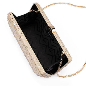 Olga Berg The Kira Hotfix Clutch | Champagne