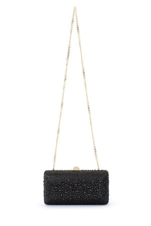 Olga Berg The Kira Hotfix Clutch | Black