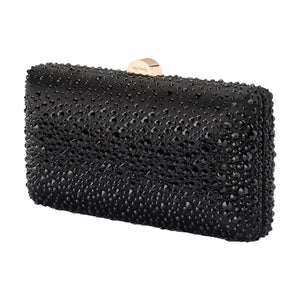 Olga Berg The Kira Hotfix Clutch | Black