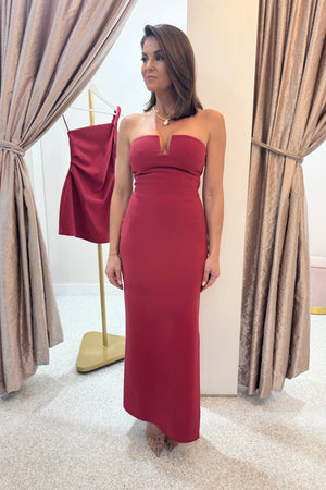 Bec + Bridge Rafi Strapless Dress | Cherry