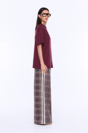 Ena Pelly Ivy Relaxed Tee | Burgundy