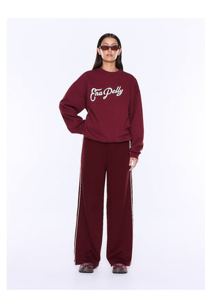 Ena Pelly Mila Oversized Sweater | Burgundy