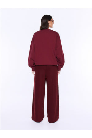 Ena Pelly Mila Oversized Sweater | Burgundy