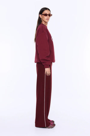 Ena Pelly Mila Oversized Sweater | Burgundy