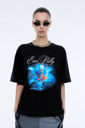 Ena Pelly Lily Tee | Washed Black