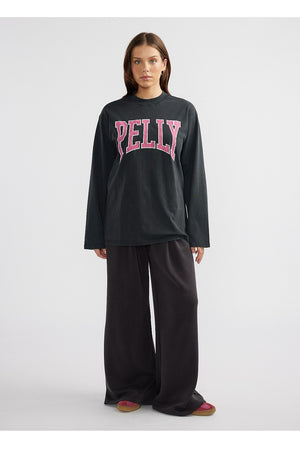 Ena Pelly Pink Kara Long Sleeve Tee | Vintage Black