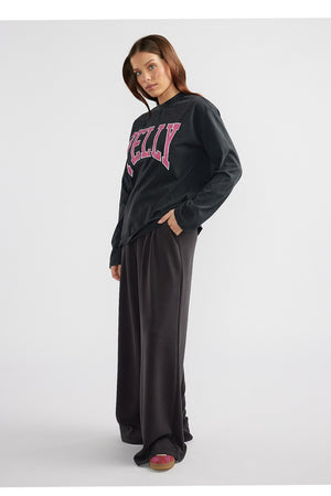 Ena Pelly Pink Kara Long Sleeve Tee | Vintage Black