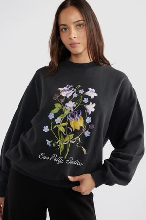 Ena Pelly Botanic Sweatshirt | Vintage Black